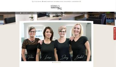 Screenshot Startseite Bärbels's Hairstyling mit Teamfoto